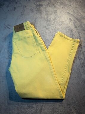 Ralph Lauren Bright Yellow Cropped Skinny Jeans